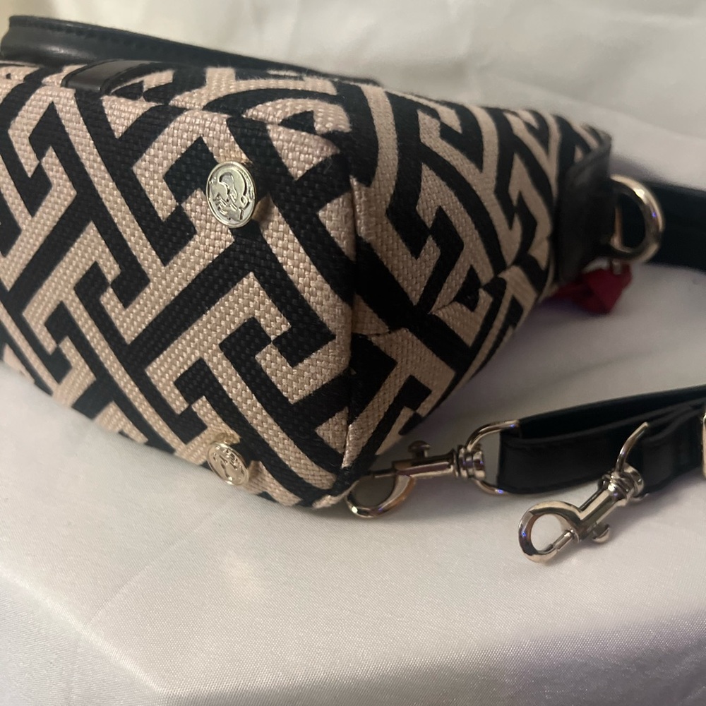 Spartina 449 Callahan Satchel Crossbody EUC Leather And Linen - Picture 6 of 14